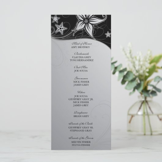 エレガントビーチ先結婚式テーマプログラム プログラム (スタンド正面)