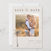 エレガントビーチ写真ウェディング日付の保存 セーブザデート (正面)