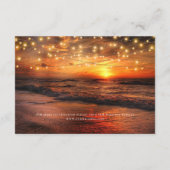 エレガントビーチ夏季ウエディングレセプションカード エンクロージャーカード (裏面)