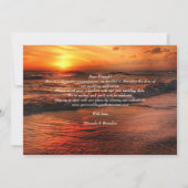 エレガントビーチ夏結婚の日付カードの変更 招待状 (裏面)