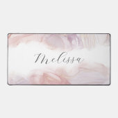 エレガントビーチ波アルコールインクモノグラム デスクマット (正面)