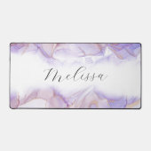 エレガントビーチ波アルコールインクモノグラム デスクマット (正面)