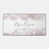 エレガントビーチ波アルコールインクモノグラム デスクマット (正面)