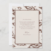 エレガントビーチ結婚式サンキューカードカスタム写真 サンキューカード (裏面)