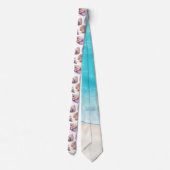 エレガントビーチ結婚式シーシェル真珠航海の ネクタイ (裏面)