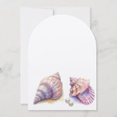 エレガントビーチ結婚式シーシェル真珠航海の 招待状 (裏面)