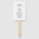 エレガントビーチ結婚式式プログラム注文ハート ハンドファン (裏面)