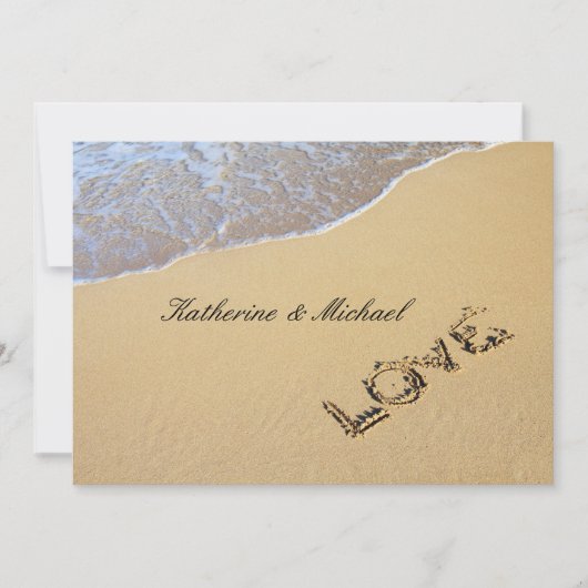 エレガントビーチ結婚式招待状 招待状 (正面)