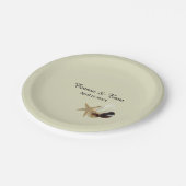 エレガントビーチ結婚式沿岸海先 ペーパープレート (アングル)