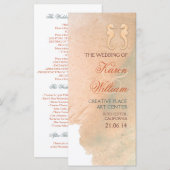 エレガントビーチ結婚式 プログラム (正面/裏面)