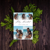 エレガントビーチ カップル 5 枚の写真 フェリス ナビダッド シーズンカード