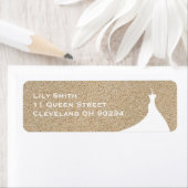 エレガントビーチ ブライダルシャワー ホワイトラベル ラベル (インサイチュ)