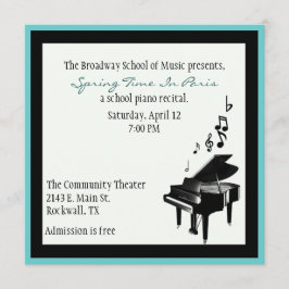 エレガントピアノリサイタル招待状 招待状