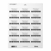 エレガントピアノ先生またはピアニスト住所 シール (フルシート)