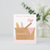 エレガントピクニックガールズバースデーパーティー招待状 招待状 (スタンド正面)