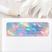エレガントピスタイリッシュック・フラミンゴ・ホログラフィックオパール ラベル (インサイチュ)