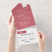 エレガントピッミニマルクのスクリプモダント結婚CHIC オールインワン招待状 (貼ってはがせる)