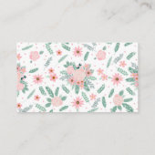 エレガントピッモダンクフローラ水絵画色 名刺 (裏面)