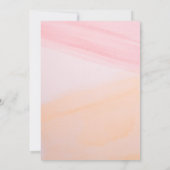 エレガントピッ芸術的ク・オレンジ・抽象芸術結婚ズ 招待状 (裏面)