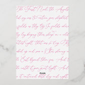 エレガントピモダンンク金箔フォトクリスマスカード 箔シーズンカード (裏面)