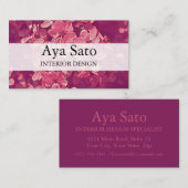 エレガントピユニークッ日本のクさくらんぼ 名刺 (正面/裏面)