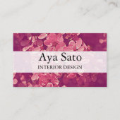 エレガントピユニークッ日本のクさくらんぼ 名刺 (正面)