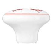 エレガントピンクかわいらしバタフライ女の子のドロワーノブ セラミックノブ (側面)