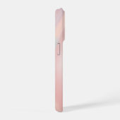 エレガントピンクのスマホウォレット iPhoneケース (右側面)