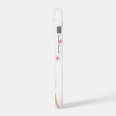 エレガントピンクのスマホウォレット iPhoneケース (左側面)