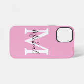 エレガントピンクの名前入りカスタマイズ iPhoneケース (裏面横)