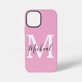 エレガントピンクの名前入りカスタマイズ iPhone 12 MINIケース