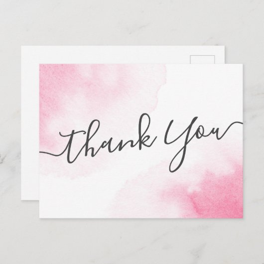 エレガントピンクの水色を感謝していお使い ポストカード (正面/裏面)
