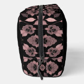 エレガントピンクオンブラックレースヴィンテージスタイルカスタム ドップキット (右)