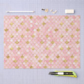 エレガントピンクグラデーションフォイル&金ゴールドマーメイドはかりで測 薄葉紙 (クラフト)