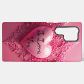 「エレガントピンクサムスンギャラクシーS22ウルトラケース」 SAMSUNG GALAXYケース (裏面横)