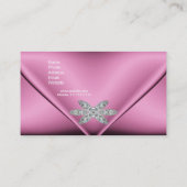 エレガントピンクシルバーダイヤモンド 名刺 (裏面)