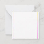 エレガントピンクスと金ゴールドのパイナップル ノートカード (裏面)