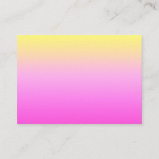 エレガントピンクスと金ゴールドのパイナップル 名刺 (裏面)