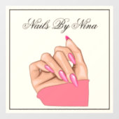 エレガントピンクネイルアーティストビューティーサロン ウィンドウサイン (シート)