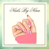 エレガントピンクネイルアーティストビューティーサロン ウィンドウサイン (シート3)