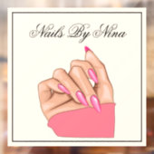 エレガントピンクネイルアーティストビューティーサロン ウィンドウサイン (シート2)