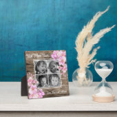 エレガントピンクフローラパーソナライズされた4枚 フォトプラーク (インサイチュ)