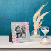 エレガントピンクフローラパーソナライズされた4枚 フォトプラーク (インサイチュ)