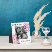 エレガントピンクフローラパーソナライズされた4枚 フォトプラーク (インサイチュ)