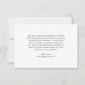 エレガントピンクフローラモダン結婚の サンキューカード (裏面)