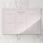 エレガントピンクブラック大点々のあるティアウェイ紙パッド ペーパーパッド (折り畳み)