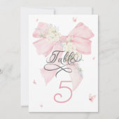 エレガントピンクボウテーブル番号 (正面)