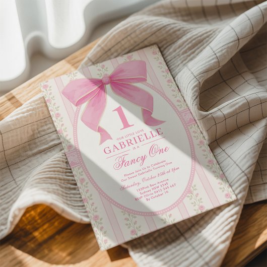 エレガントピンクボウファンシーワンラブシャック1歳 招待状