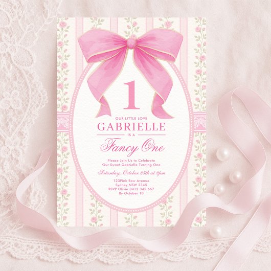 エレガントピンクボウファンシーワンラブシャック1歳 招待状