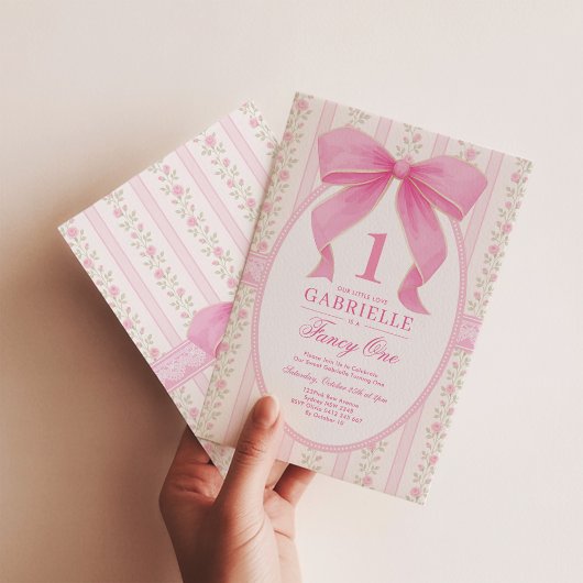 エレガントピンクボウファンシーワンラブシャック1歳 招待状